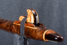 Walnut Burl Native American Flute, Minor, Mid G-4, #T9F (3)